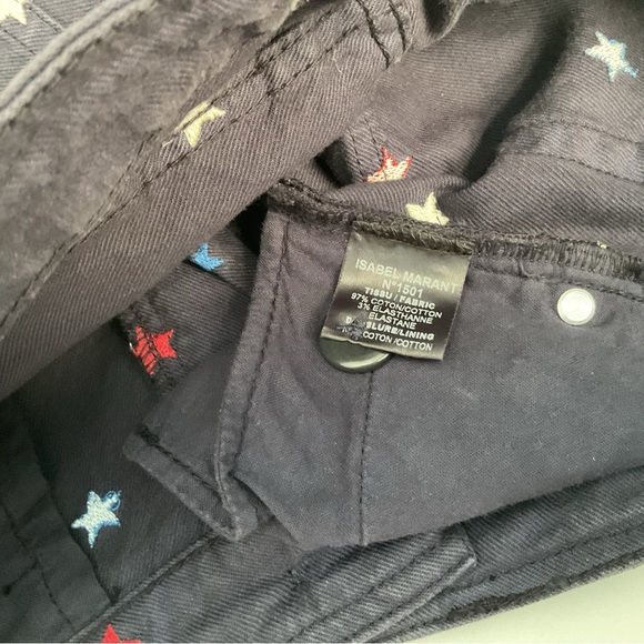 Isabel Marant Etoile Star Straight Leg Navy Crop Pants Size EUR 36/ US 4 - Picture 10 of 12